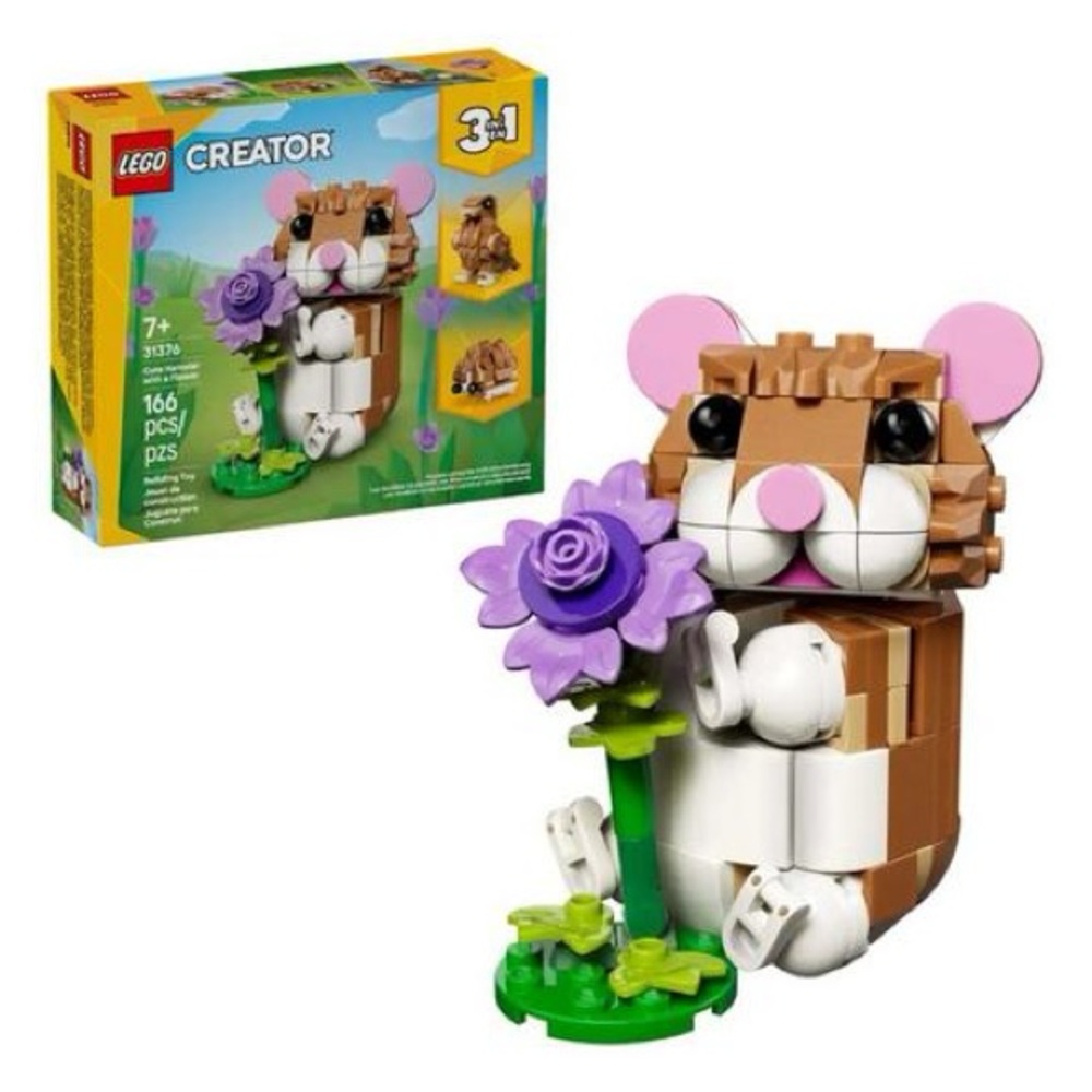 LEGO Creator 3 in 1 Cute Hamster with a Flower 31376 Building Set New Sealed Box - Picture 2 of 10